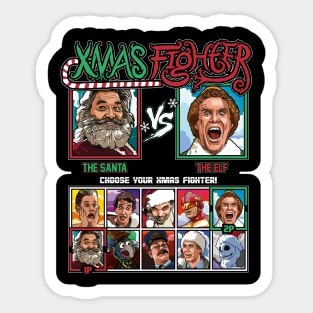 Xmas Fighter - Santa vs Elf Sticker